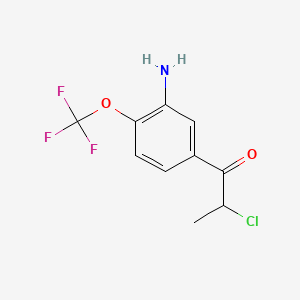 1-(3-Amino-4-(trifluoromethoxy)phenyl)-2-chloropropan-1-one