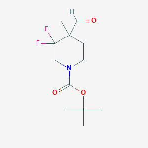 molecular formula C12H19F2NO3 B1407030 tert-butyl 3,3-Difluoro-4-formyl-4-methylpiperidine-1-carboxylate CAS No. 1400764-63-7