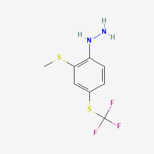 1-(2-(Methylthio)-4-(trifluoromethylthio)phenyl)hydrazine