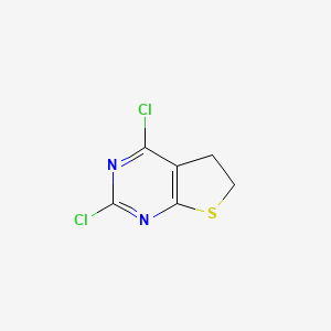 molecular formula C6H4Cl2N2S B1407034 2,4-Dichloro-5,6-dihydro-thieno[2,3-d]pyrimidine CAS No. 74901-61-4
