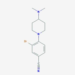molecular formula C14H18BrN3 B1407035 3-Bromo-4-[4-(dimethylamino)piperidin-1-yl]benzonitrile CAS No. 1260893-59-1