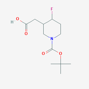 2-(1-(Tert-butoxycarbonyl)-4-fluoropiperidin-3-yl)acetic acid