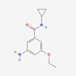 molecular formula C12H16N2O2 B1407038 3-Amino-n-cyclopropyl-5-ethoxybenzamide CAS No. 1529428-63-4