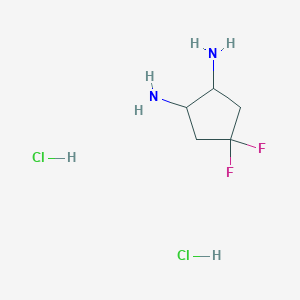 4,4-Difluorocyclopentane-1,2-diamine;dihydrochloride