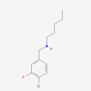 molecular formula C12H17BrFN B1407041 [(4-Bromo-3-fluorophenyl)methyl](pentyl)amine CAS No. 1537058-21-1