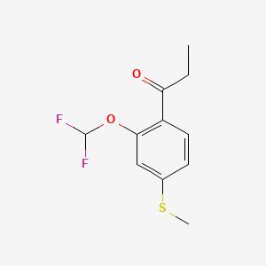 1-(2-(Difluoromethoxy)-4-(methylthio)phenyl)propan-1-one