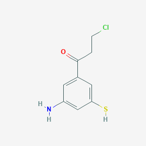 1-(3-Amino-5-mercaptophenyl)-3-chloropropan-1-one