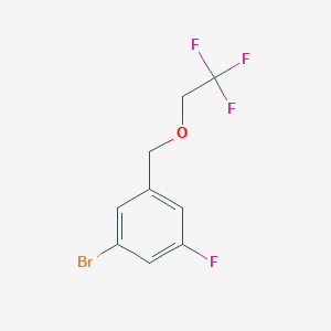 molecular formula C9H7BrF4O B1407044 1-溴-3-氟-5-((2,2,2-三氟乙氧基)甲基)苯 CAS No. 1536885-81-0