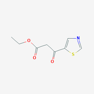 molecular formula C8H9NO3S B1407050 Ethyl 3-oxo-3-(1,3-thiazol-5-yl)propanoate CAS No. 1356404-83-5