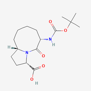 (3S,6S,10aS)-6-((tert-Butoxycarbonyl)amino)-5-oxodecahydropyrrolo[1,2-a]azocine-3-carboxylic acid