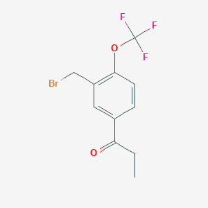 1-(3-(Bromomethyl)-4-(trifluoromethoxy)phenyl)propan-1-one