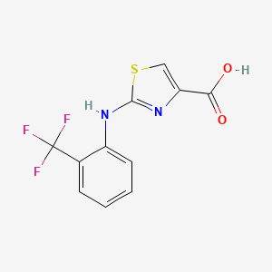 molecular formula C11H7F3N2O2S B1407065 2-(2-Trifluoromethylphenylamino)-thiazole-4-carboxylic acid CAS No. 1526823-08-4