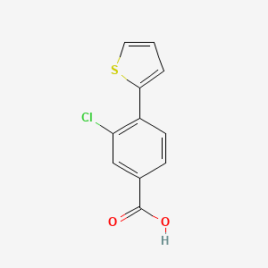 molecular formula C11H7ClO2S B1407066 3-chloro-4-(2-thienyl)Benzoic acid CAS No. 13382-68-8