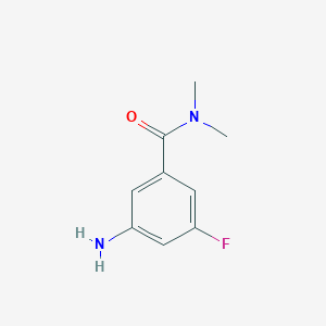 molecular formula C9H11FN2O B1407067 3-amino-5-fluoro-N,N-dimethylbenzamide CAS No. 1369862-70-3