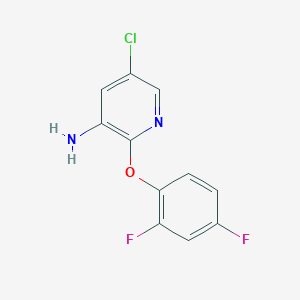 molecular formula C11H7ClF2N2O B1407069 5-氯-2-(2,4-二氟苯氧基)吡啶-3-胺 CAS No. 1515197-22-4