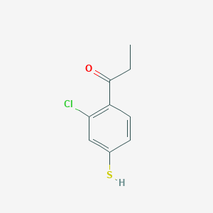 1-(2-Chloro-4-mercaptophenyl)propan-1-one