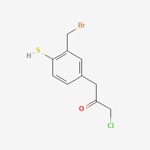 1-(3-(Bromomethyl)-4-mercaptophenyl)-3-chloropropan-2-one