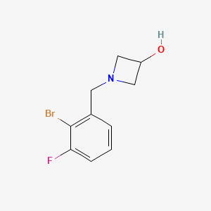 1-[(2-Bromo-3-fluorophenyl)methyl]azetidin-3-ol