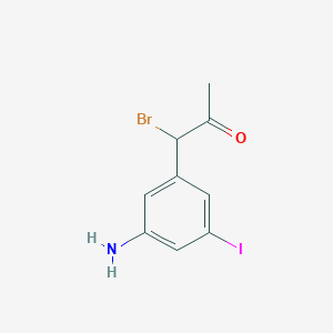 1-(3-Amino-5-iodophenyl)-1-bromopropan-2-one