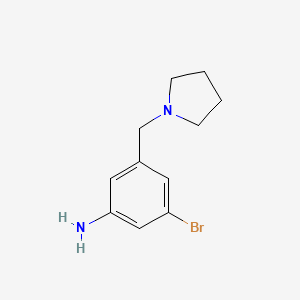 3-Bromo-5-pyrrolidin-1-ylmethyl-phenylamine