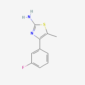 molecular formula C10H9FN2S B1407089 4-(3-Fluoro-phenyl)-5-methyl-thiazol-2-ylamine CAS No. 1225636-93-0