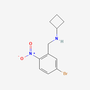 molecular formula C11H13BrN2O2 B1407096 N-[(5-溴-2-硝基苯基)甲基]环丁胺 CAS No. 1555637-55-2
