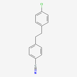 molecular formula C15H12ClN B14070970 4-[2-(4-Chlorophenyl)ethyl]benzonitrile CAS No. 10270-28-7