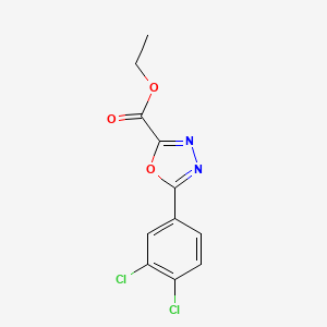 molecular formula C11H8Cl2N2O3 B1407098 Ethyl 5-(3,4-dichlorophenyl)-1,3,4-oxadiazole-2-carboxylate CAS No. 68496-92-4