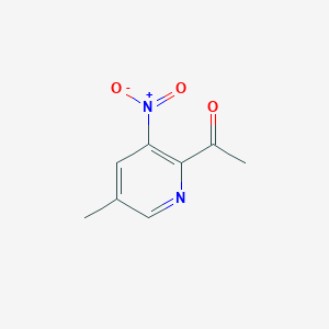 molecular formula C8H8N2O3 B1407103 1-(5-Methyl-3-nitropyridin-2-yl)ethanone CAS No. 1416713-47-7