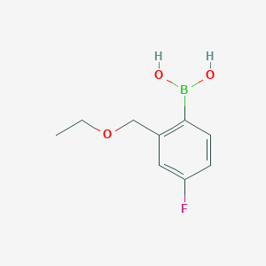 molecular formula C9H12BFO3 B1407113 (2-(Ethoxymethyl)-4-fluorophenyl)boronic acid CAS No. 1704063-87-5