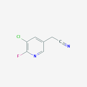 molecular formula C7H4ClFN2 B1407118 2-(5-氯-6-氟吡啶-3-基)乙腈 CAS No. 1227513-54-3