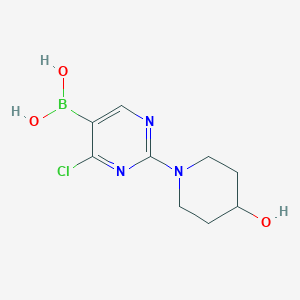 (4-Chloro-2-(4-hydroxypiperidin-1-yl)pyrimidin-5-yl)boronic acid