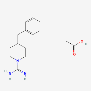 molecular formula C15H23N3O2 B1407120 4-苄基哌啶-1-甲酰胺醋酸盐 CAS No. 1672675-23-8