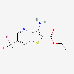 B1407122 Ethyl 3-amino-6-(trifluoromethyl)thieno[3,2-b]pyridine-2-carboxylate CAS No. 1357943-66-8