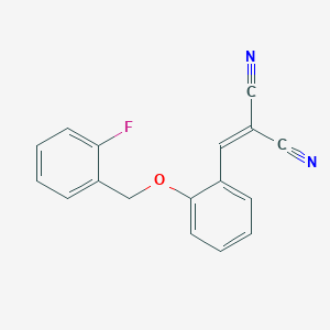 {2-[(2-Fluorobenzyl)oxy]benzylidene}propanedinitrile