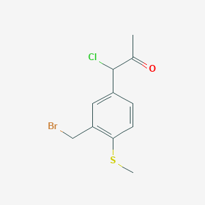 1-(3-(Bromomethyl)-4-(methylthio)phenyl)-1-chloropropan-2-one