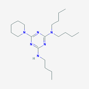 molecular formula C20H38N6 B14071293 N~2~,N~2~,N~4~-Tributyl-6-(piperidin-1-yl)-1,3,5-triazine-2,4-diamine CAS No. 102464-38-0