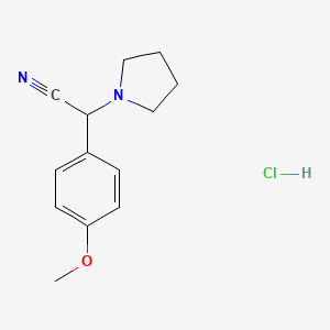 2-(4-Methoxyphenyl)-2-pyrrolidin-1-yl-acetonitrile hydrochloride