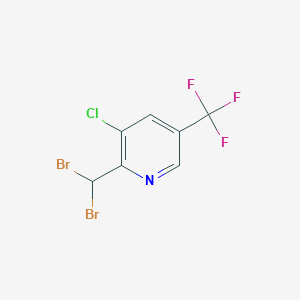 molecular formula C7H3Br2ClF3N B1407133 3-Chloro-2-(dibromomethyl)-5-(trifluoromethyl)pyridine CAS No. 1672655-83-2