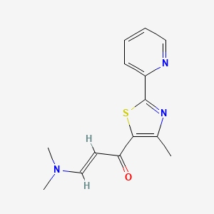 (2E)-3-(dimethylamino)-1-[4-methyl-2-(pyridin-2-yl)-1,3-thiazol-5-yl]prop-2-en-1-one