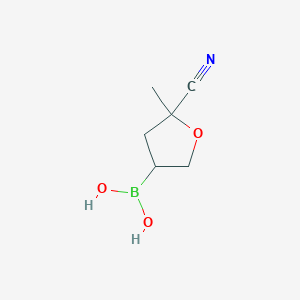 molecular formula C6H10BNO3 B14071408 (5-Cyano-5-methyltetrahydrofuran-3-yl)boronic acid 