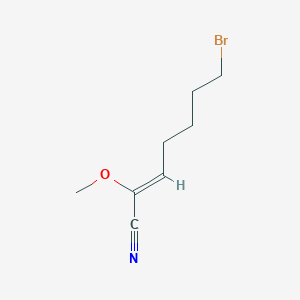 molecular formula C8H12BrNO B14071409 (Z)-7-bromo-2-methoxyhept-2-enenitrile 