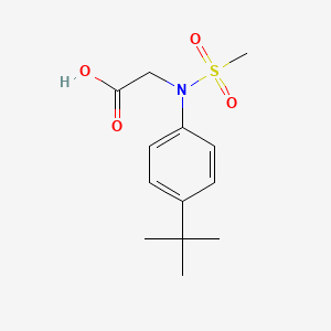 molecular formula C13H19NO4S B1407143 N-(4-tert-Butylphenyl)-N-(methylsulfonyl)glycine CAS No. 1858249-95-2