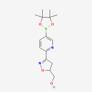 (3-(5-(4,4,5,5-Tetramethyl-1,3,2-dioxaborolan-2-YL)pyridin-2-YL)-4,5-dihydroisoxazol-5-YL)methanol