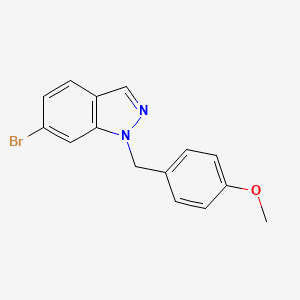 molecular formula C15H13BrN2O B14071464 6-Bromo-1-(4-methoxybenzyl)-1H-indazole 