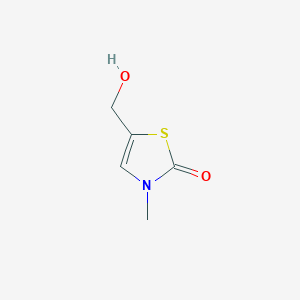 molecular formula C5H7NO2S B1407147 5-(hydroxymethyl)-3-methyl-1,3-thiazol-2(3H)-one CAS No. 2091180-64-0