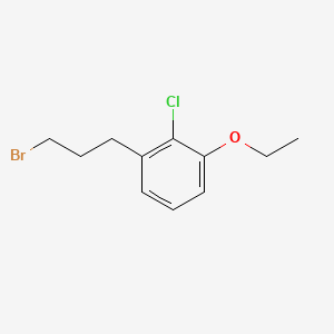 molecular formula C11H14BrClO B14071524 1-(3-Bromopropyl)-2-chloro-3-ethoxybenzene 