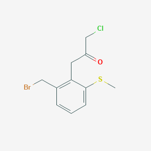 1-(2-(Bromomethyl)-6-(methylthio)phenyl)-3-chloropropan-2-one