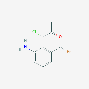 1-(2-Amino-6-(bromomethyl)phenyl)-1-chloropropan-2-one