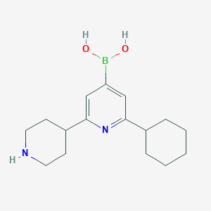 (2-Cyclohexyl-6-(piperidin-4-yl)pyridin-4-yl)boronic acid